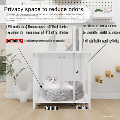 Eco-Friendly Litter Box Enclosure with Removable Divider