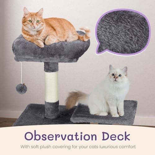 Indoor Cat Tree Tower 47-Inch Condo with Scratching Post &amp; Toys