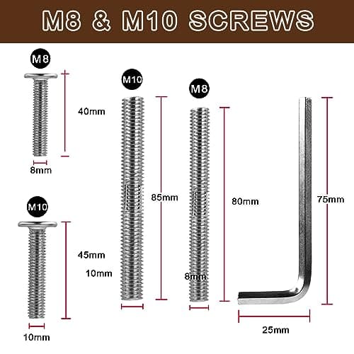Cat Scratching Post Replacement Screws- M10 and M8 with Allen Wrench