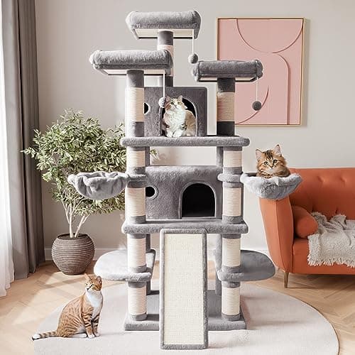 SHA CERLIN 68" Multi-Level Cat Tree for Large Kittieschodilly