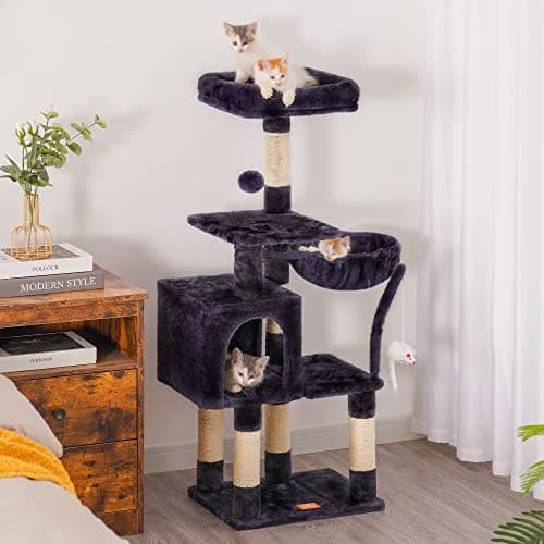 Small Cat Tree with Cactus Tower Condo, Scratching Post for Indoor Cats