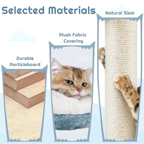 Yaheetech Ocean-Themed 45.5in Cat Tree with Shark Nest & Sea Star Perch