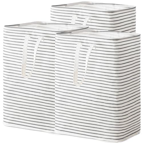 70L Collapsible Waterproof Laundry Hamper with Easy Carry Handle (Grey) — Grey, 125L