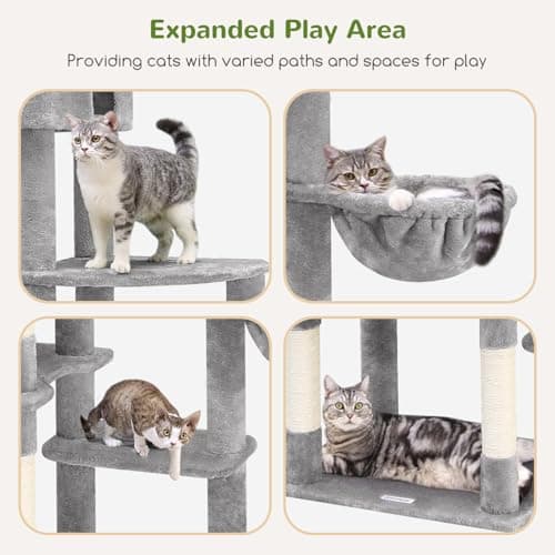 Giant F83 Cat Tree, 83 Inch Scratch Tower for Large Cats