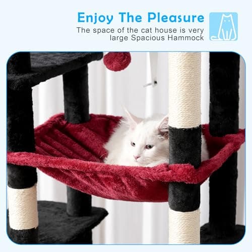 Hey-Brother Large Top Perch Cat Tree with HammockMPJ057BR