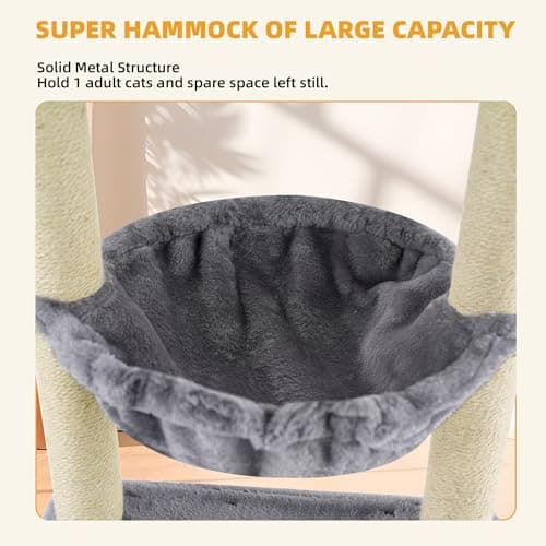 -grey multi-level cat tree tower for indoor cats