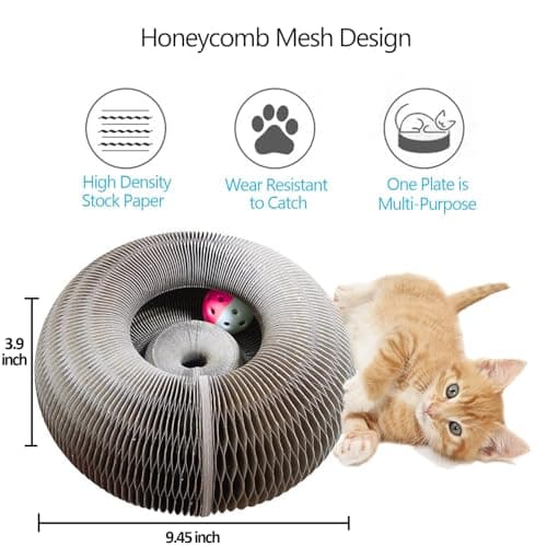 Magic Organ Cat Scratcher and Ball Toy for Mental and Physical Exercise