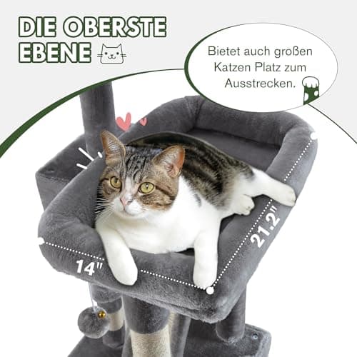 MUTICOR 66" Multi-Level Cat Tree Tower for Big Indoor Cats