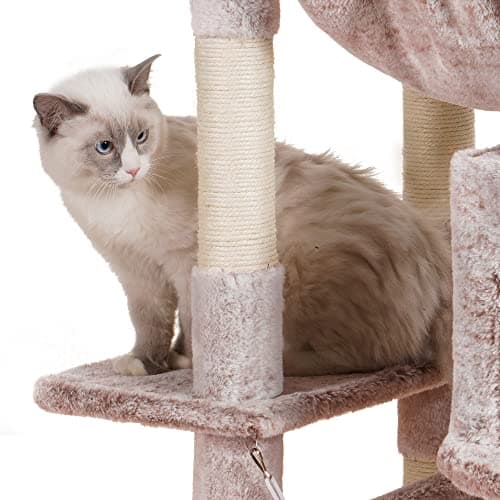 Large Cats Cat Tree, 73 Tall Heavy Duty Cat Tower with Padded Perch, Cozy Basket and Scratching Posts
