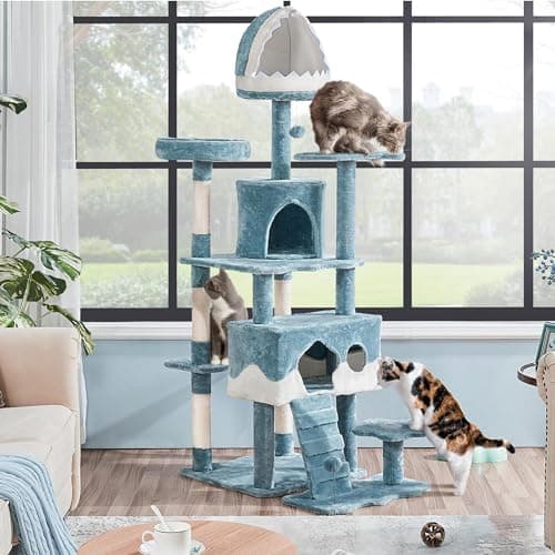 Yaheetech 72.5inch Ocean-Themed Cat Tree with Bed & Condos & Perches & Toys