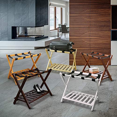 Walnut Casual Home Luggage Rack (New)