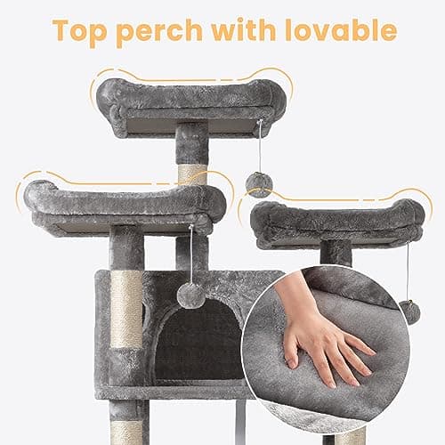 SHA CERLIN 68" Multi-Level Cat Tree for Large Kittieschodilly