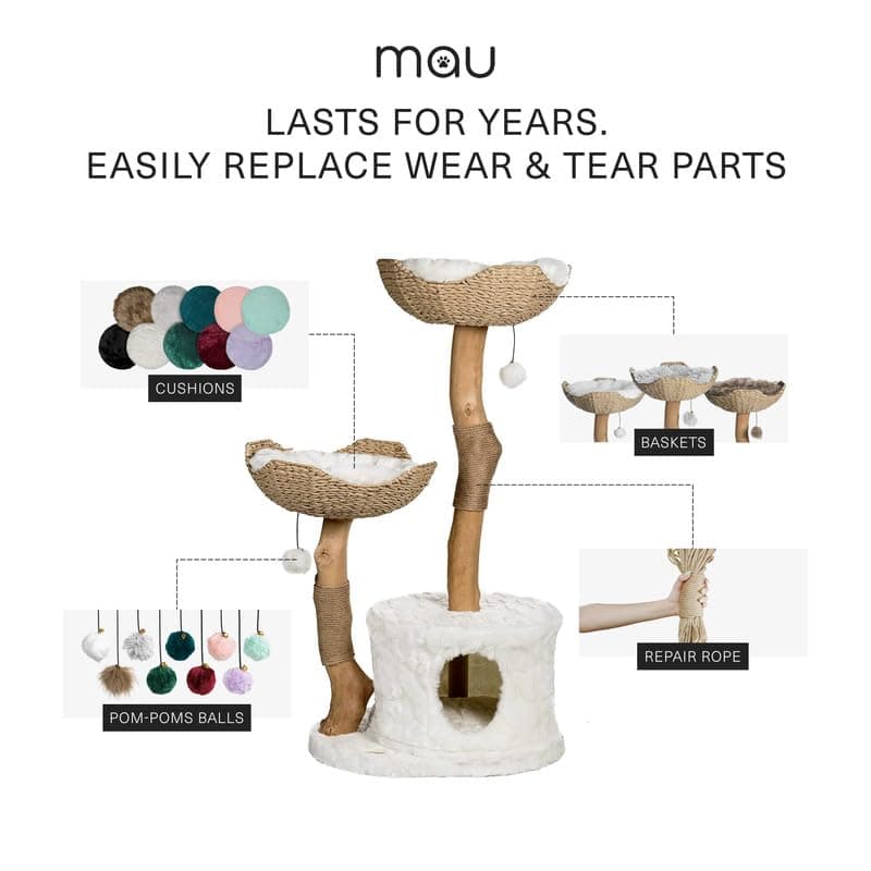 MAU Modern Cat Tree Tower for Large Cats