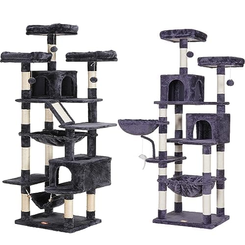 Heybly Large Cat Tree for Indoor Cats Multi-Level Furniture Condo