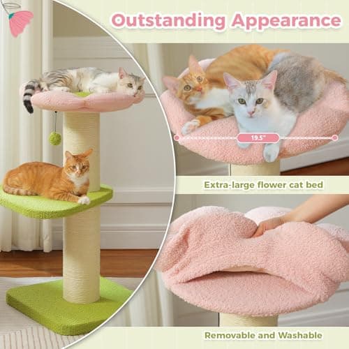 PEQULTI Super Thick 36.2'' Tall Scratch Post for Large Cats