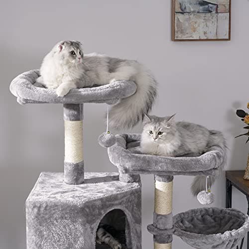 BEWISHOME Multi-Level Indoor Cat Tree with Sisal Posts & Houses MMJ05G