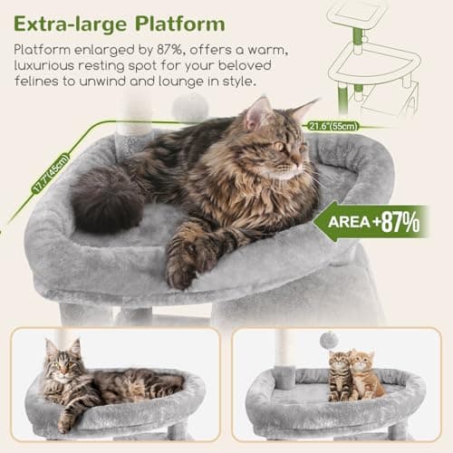 Giant F83 Cat Tree, 83 Inch Scratch Tower for Large Cats