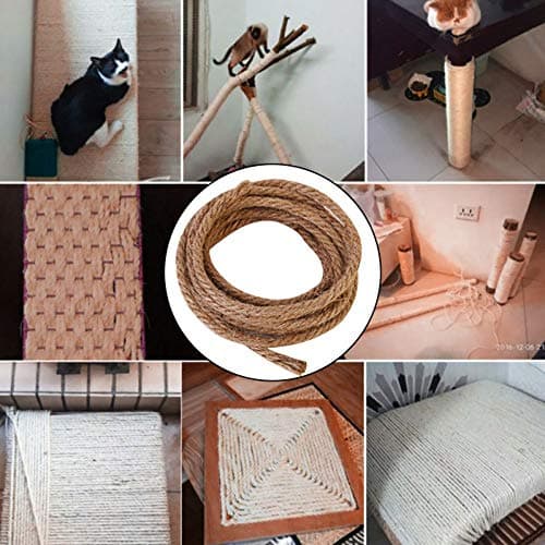 Cat Sisal Rope Replacement for Scratching Post and Cat Tree (6mm 66Ft)