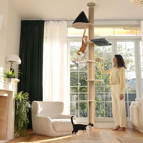 FUKUMARU 6 Level Adjustable Climbing Tower for Cats