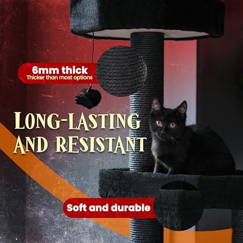 Gothic Spooky Cat Tree with Coffin Bed & Scratching Post