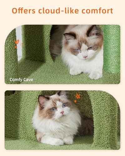Taoqimiao Large Cat Tree with 7 Scratching Posts & 2 Perches MS030LT Cactus