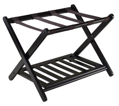 Winsome Remy Cappuccino Luggage Rack with Shelf