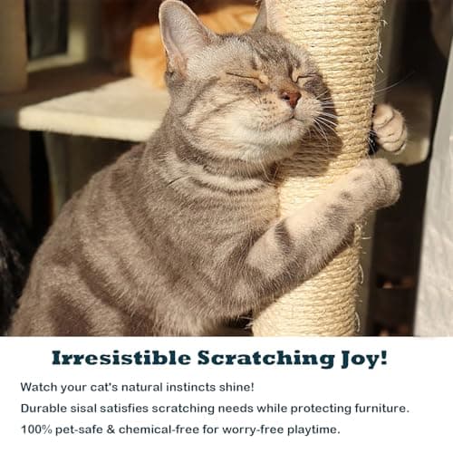 White Sisal Rope for Cat Scratcher Replacement 50/100/164 Feet