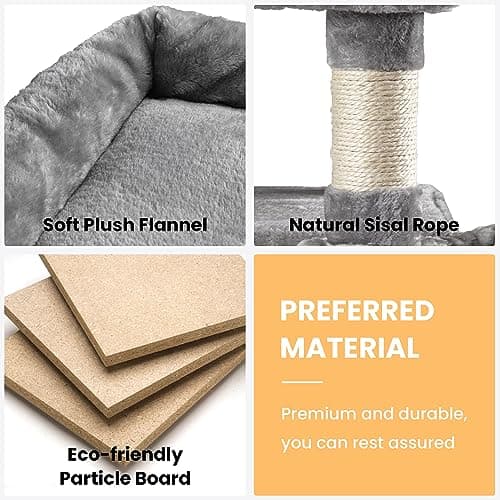 SHA CERLIN 68" Multi-Level Cat Tree for Large Kittieschodilly