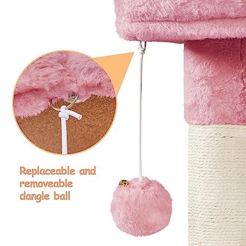 Yaheetech 34in Pink Cat Tree for Indoor Kittens