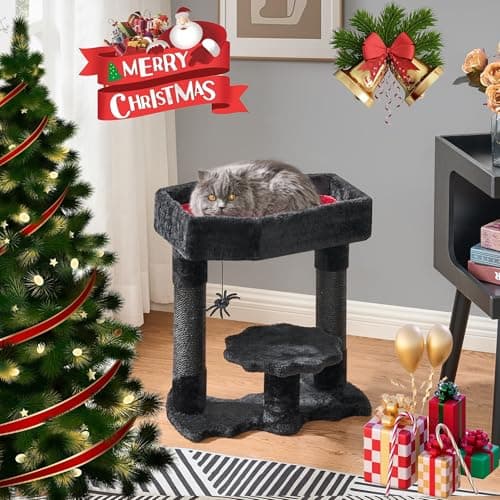 Gothic Cat Tree with Coffin Bed for Indoor Cats - Small Size MMJ91R