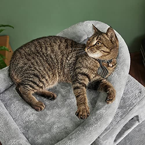 Catinsider Multi-Level Cat Tree with Sisal Scratching and Plush Perches Light Gray
