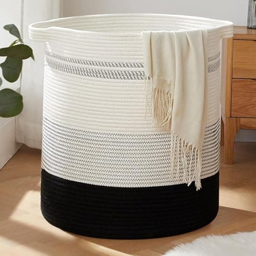 OIAHOMY Decorative 80L Laundry Hamper with Handles - Gradient Gray — Gradient Dark