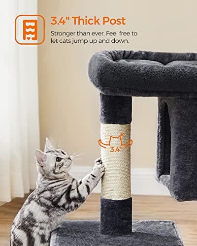 Feandrea Cat Tree with Cat Tower and Condo for Large Cats