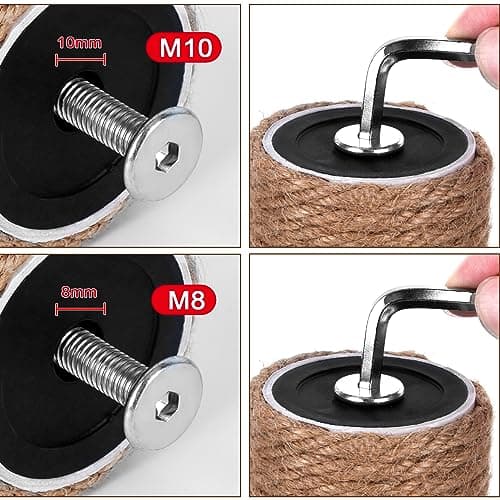 Cat Scratching Post Replacement Screws- M10 and M8 with Allen Wrench