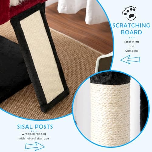 Hey-Brother Large Top Perch Cat Tree with HammockMPJ057BR