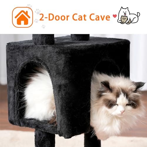 Gothic Halloween Cat Tower for Indoor Cats