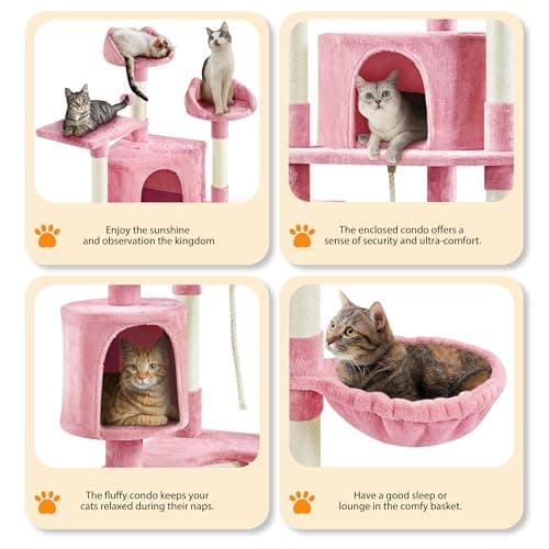 Yaheetech 79in Multi-Level Cat Tree with Scratching Posts