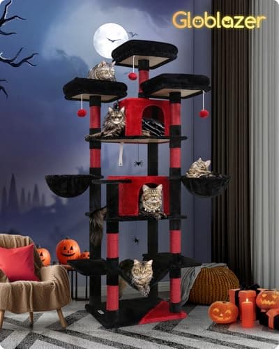Gothic Cat Tower for Multiple Adult Cats - XXL Halloween Cat Tree