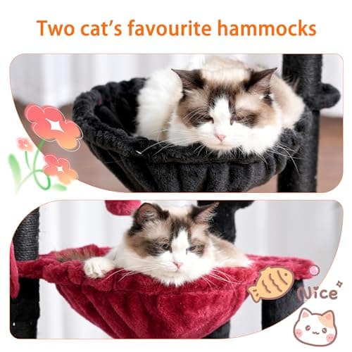 Gothic Halloween Cat Tower for Indoor Cats