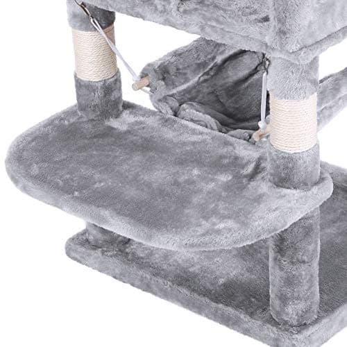 Bewishome 66.3" Multi-Level Cat Tree with Plush Perches & Sisal Post