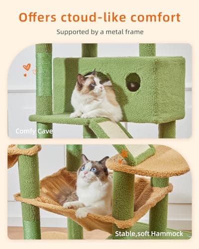 Taoqimiao 71-Inch Multi-Level Cat Tree for Large Indoor Cats