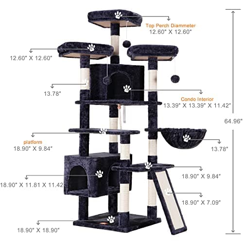 Large Cat Tree with Multi-Level Furniture for Indoor Cats