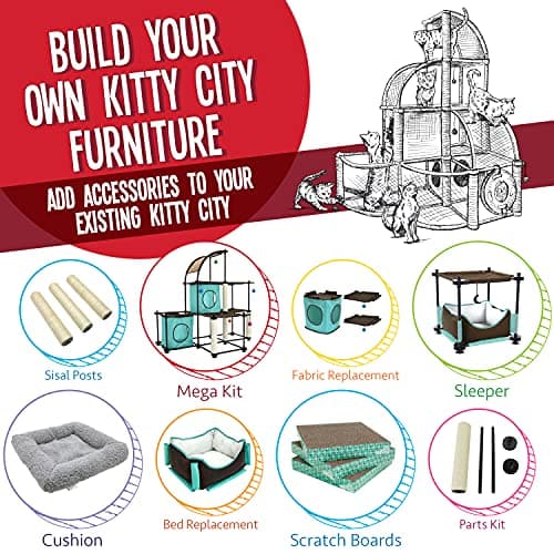 Kitty City Claw Mega Kit 2.0 Furniture, Cat Cushion, Cat Scratch -> Kitty City Claw Mega Kit 2.0 Furniture