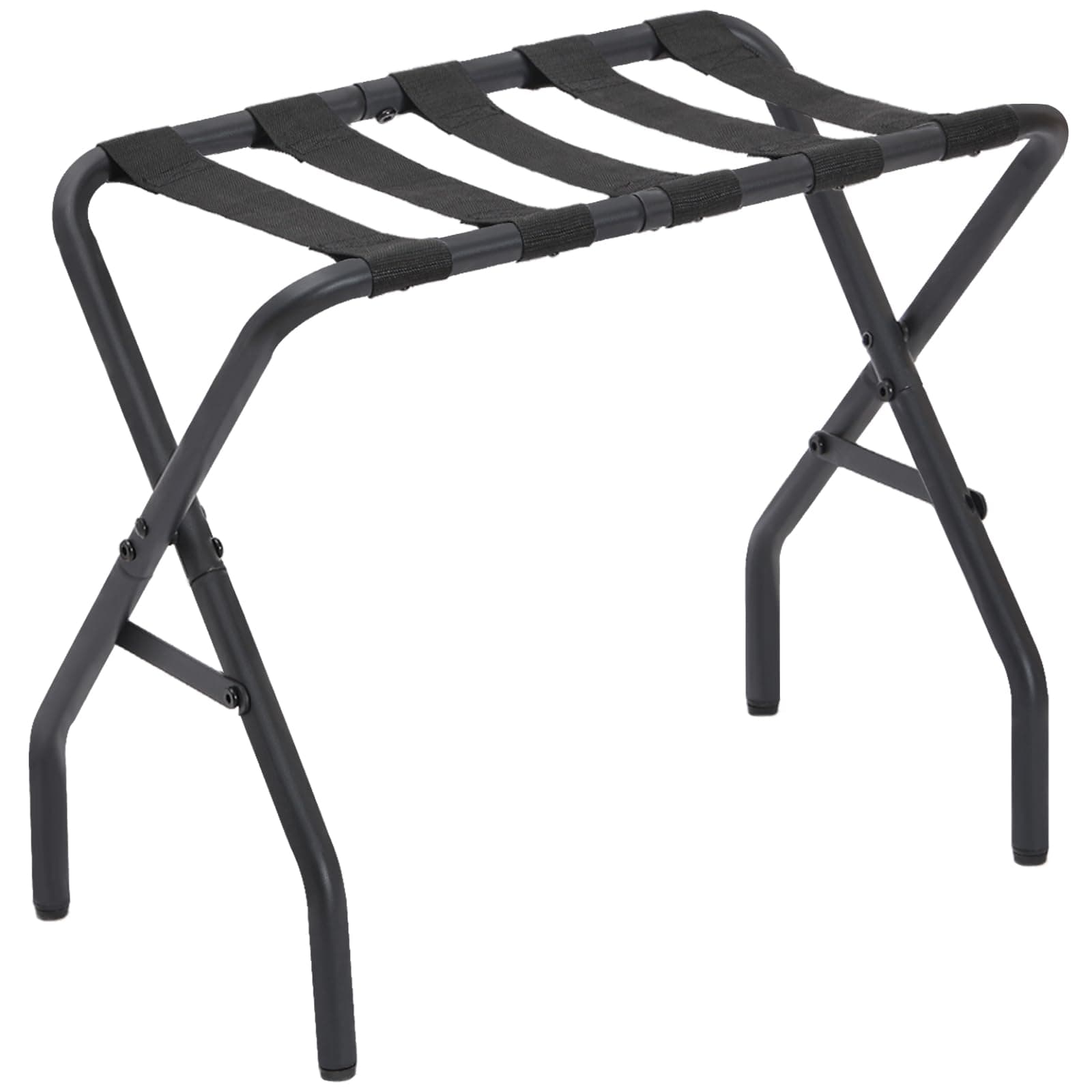 Foldable Metal Luggage Rack for Guest Room, Bedroom, Hotel - Holds up to 110 lb, Easy Assembly