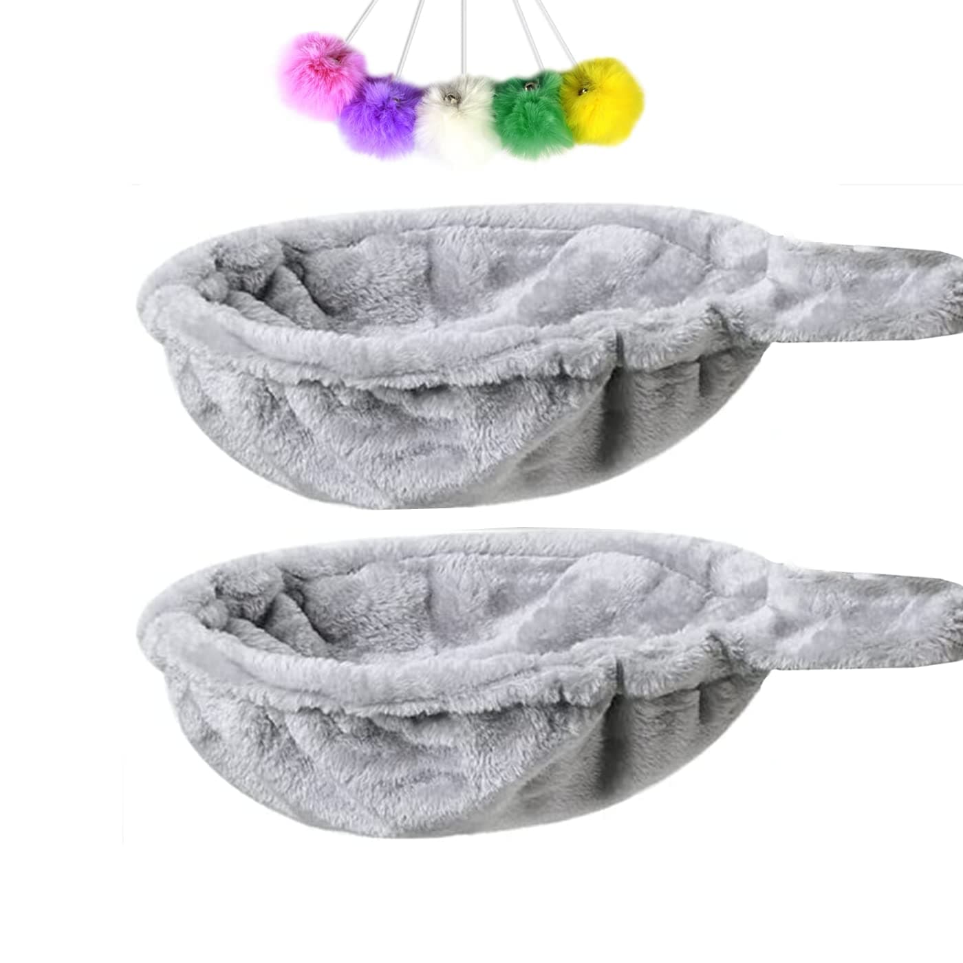 SHENGOCASE 5-Pack Cat Tree Hammock & Toys, Light Grey Nest Lounger Bed Replacement