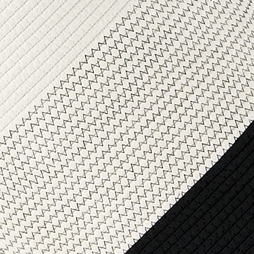 Vippo Large Woven Laundry Basket - White & Brown, 58L — White & Black