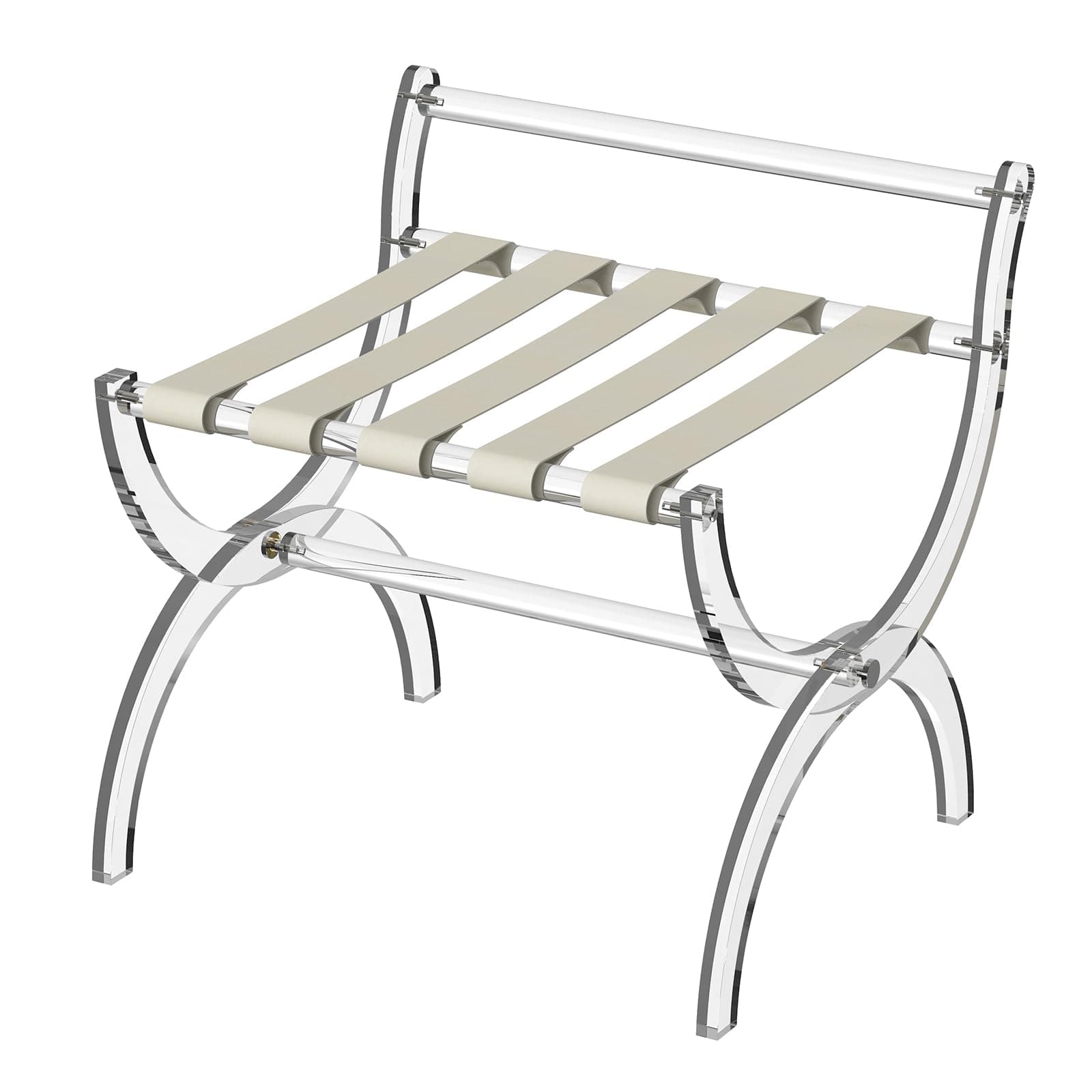 Byingo Foldable Luggage Rack with High Back Support, Holds 50-100 lb, Portable & Easy to Use