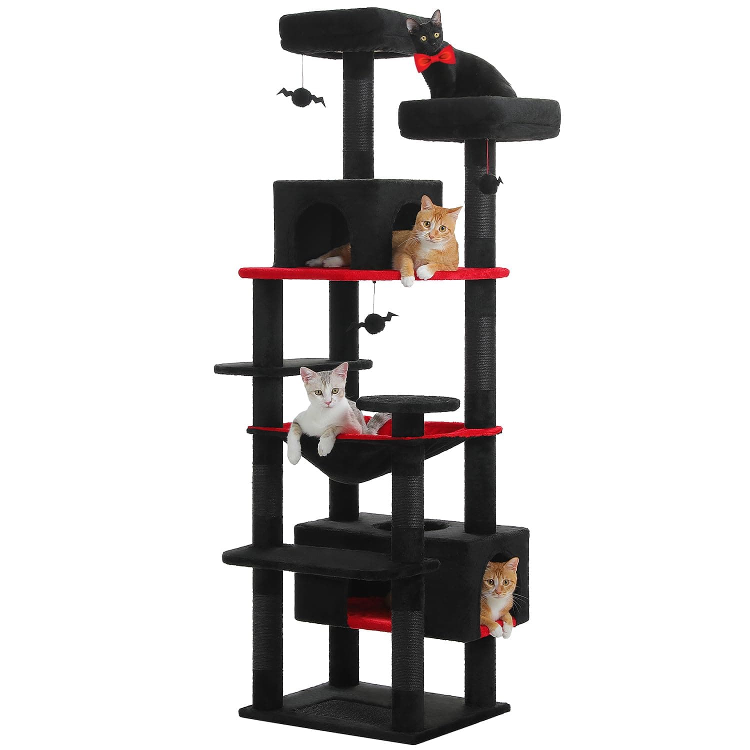 Gothic Cat Tree for Large Cats with Scratching Posts and Pads