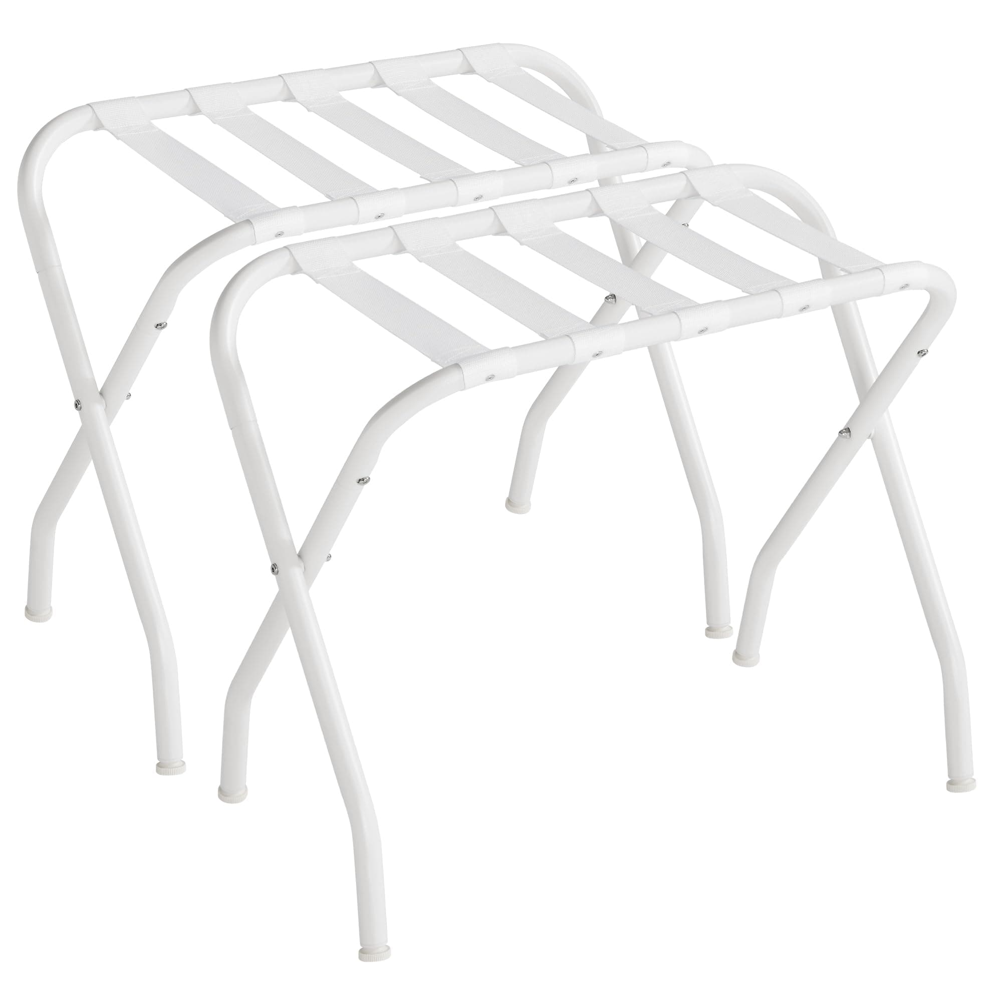Set of 2 Steel Frame Foldable Luggage Racks for Guest Room