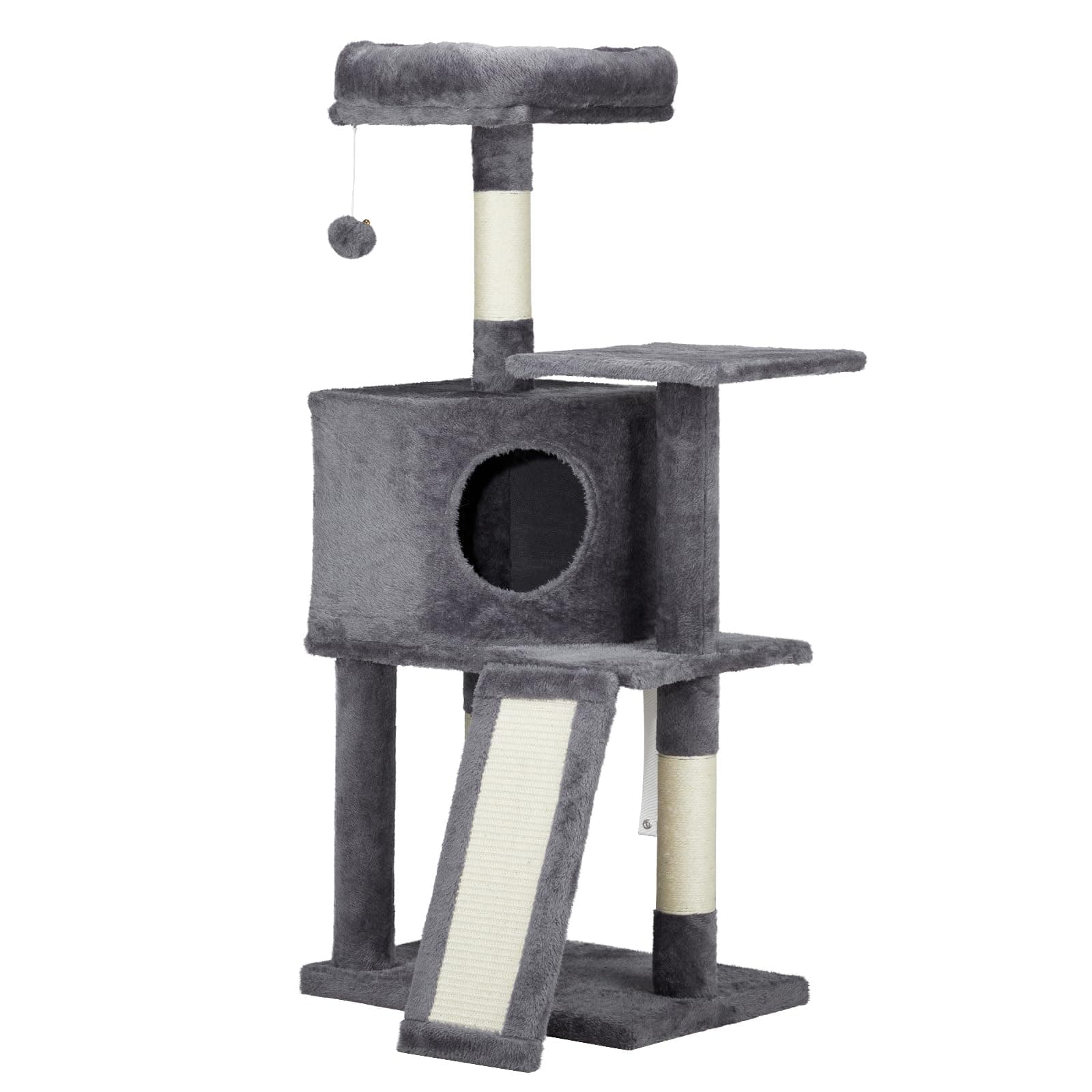 Indoor Cat Tree Tower 47-Inch Condo with Scratching Post & Toys